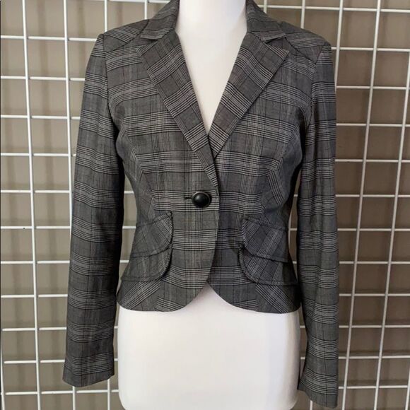 CABI Plaid Council Blazer Style #448 Size 8 - Picture 2 of 4
